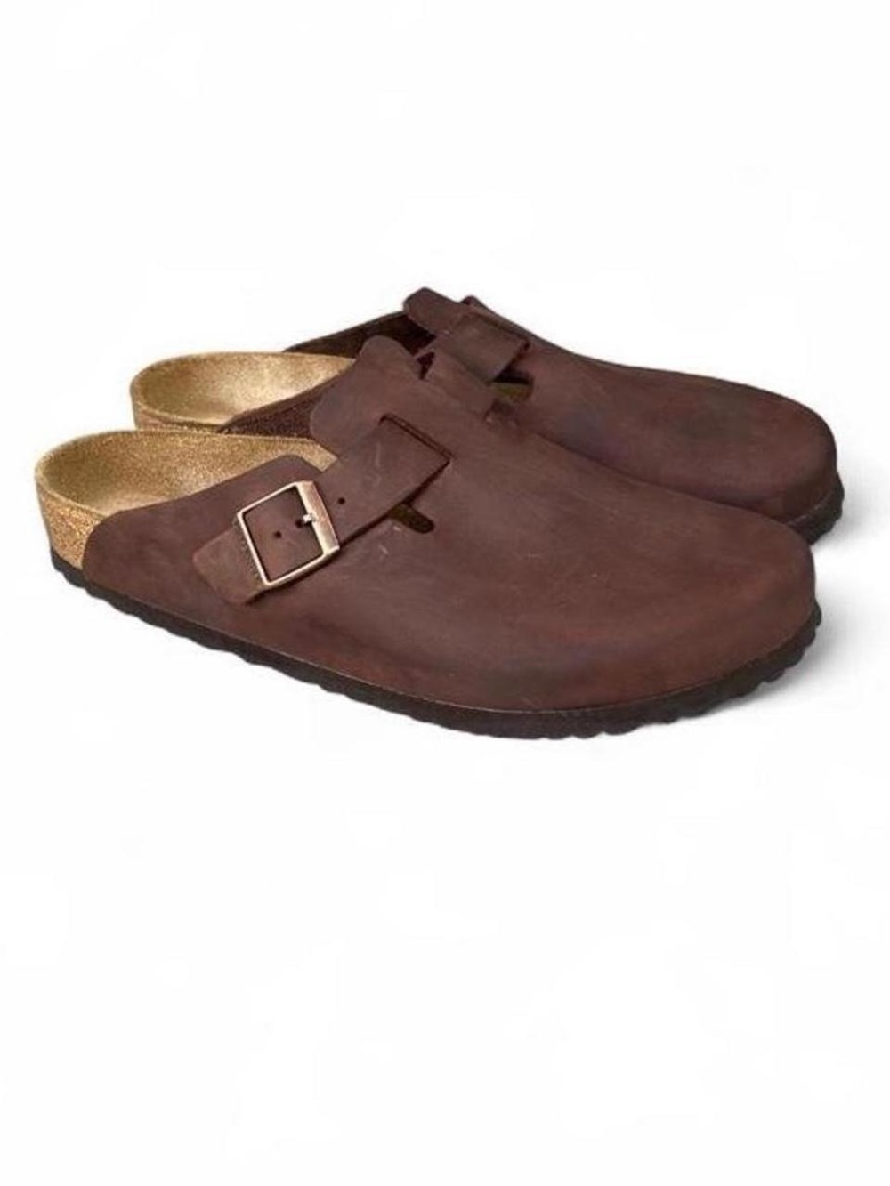 Birkenstock Boston Habana Brown Oiled Leather Clogs EU 43 US Mens 10 Regular